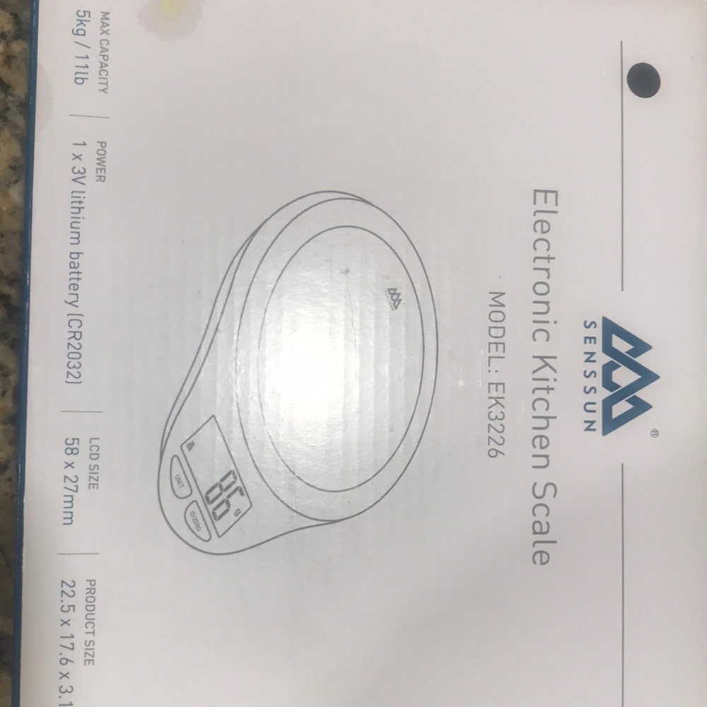 Kitchen scale for measuring food